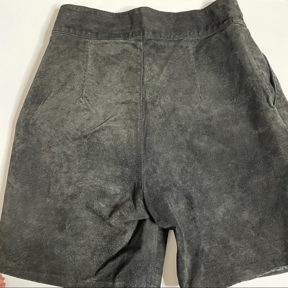 Water Collection High Waist Leather Shorts - Picture 4 of 7